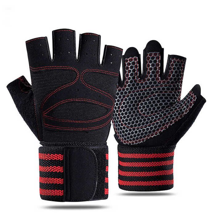 Fingerless lifting gloves